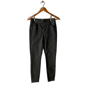 Jolt Gray Cheetah Print Skinny Jeans Size 25/1